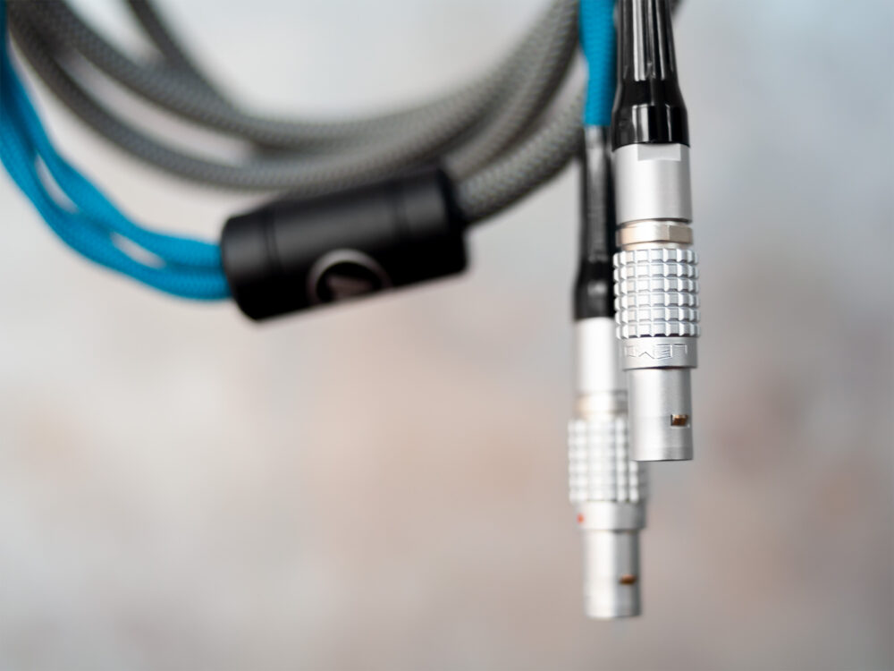 Lemo® locking connectors, for Dan Clark headphone cables.