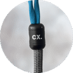 Cxnnected machined splitter — sand-blasted, black-anodised aluminium with laser-etched channel markings
